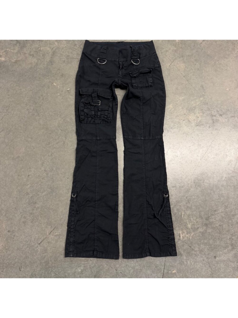 Wet Seal 2000s Y2K Low Rise Flare Cargo Pants